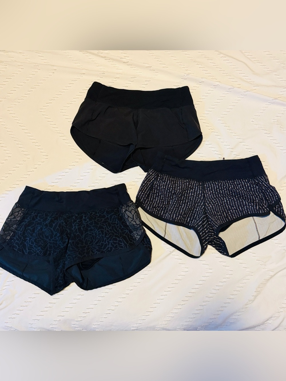 lululemon athletica Black Women's Lounge & Running Shorts Trio